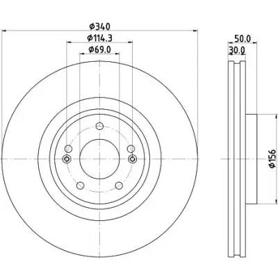 Disco de freno HELLA 8DD 355 134-871 Marca Reconocida